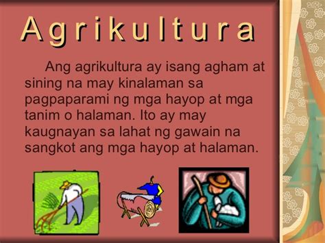 Tagalog Tungkol Sa Sektor Ng Agrikutur.